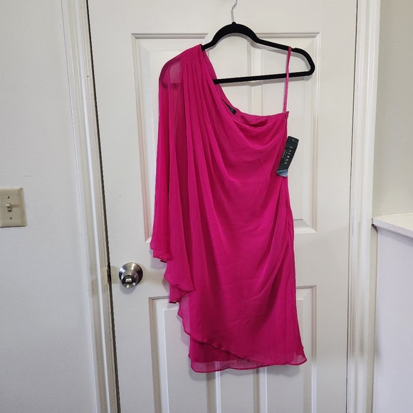 Ralph Lauren Maison Pink Georgette Cape Dress 2 - Picture 7 of 7